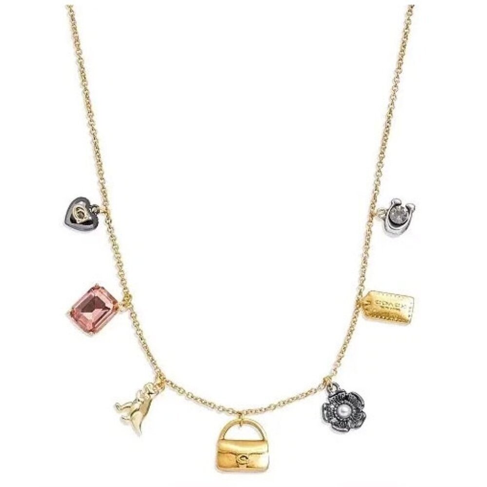 COACH Signature Tabby Charm Necklace